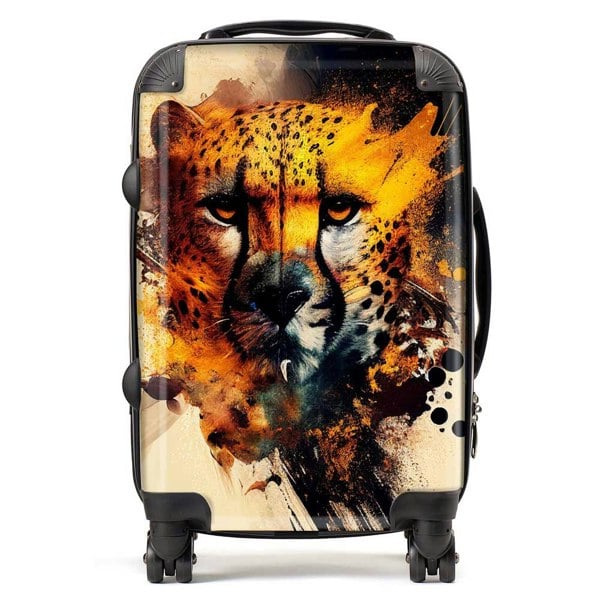 Warren Reed Cheetah Face Splashart Suitcase