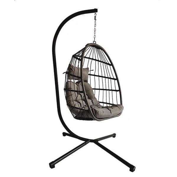Groundlevel Luxury Hanging Egg Chair with Cushion
