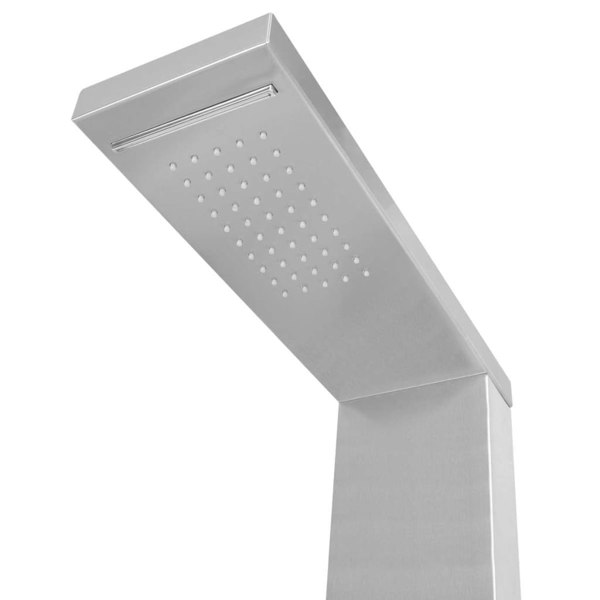 Berkfield Shower Panel System Stainless Steel Square