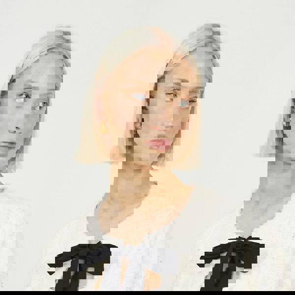 Brave Soul Cream Crew Neck Cable Knit Cardigan With Bow - Cream Image 4