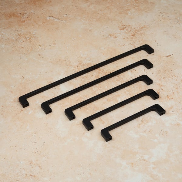 Handle & Home Matt Black Angled End D-Bar Handles