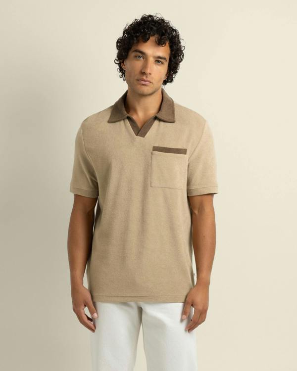 Larsson & Co Jesper - Terry Resort Collar Polo Shirt
