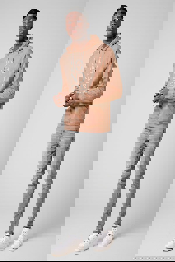 ENORSIA Raglan Sleeve Chest Print Hoodie