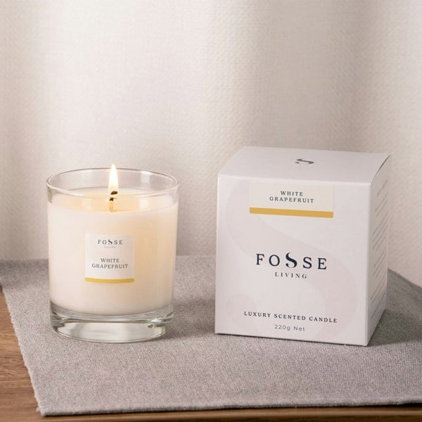 Fosse Living White Grapefruit Scented Candle