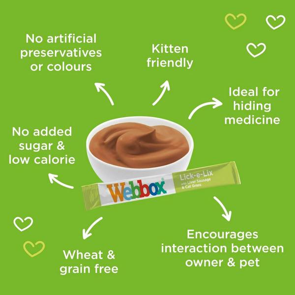 Webbox Lick-e-Lix Liver Sausage & Cat Grass Cat Treats