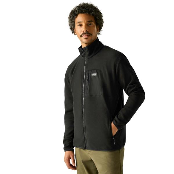 Regatta Mens Frankie Full Zip Fleece Jacket - Black - 