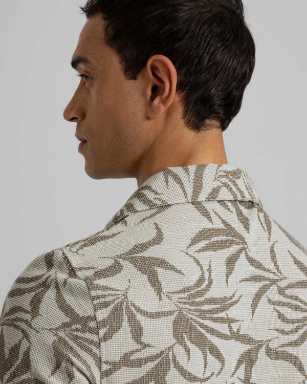 Steel & Jelly Oval - Leaf Jacquard Short Sleeve Shirt
