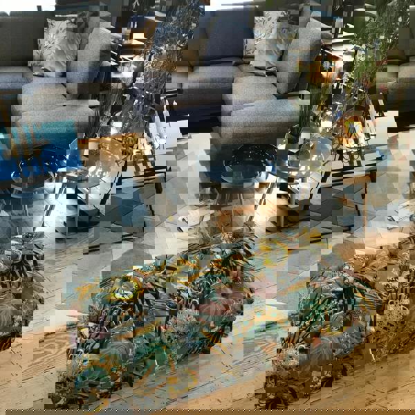 Hand upholstered deep tufted storage bench rectangular UK
