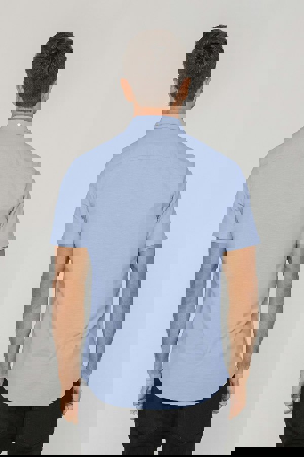 ENORSIA Mens Solid Short Sleeve Shirt