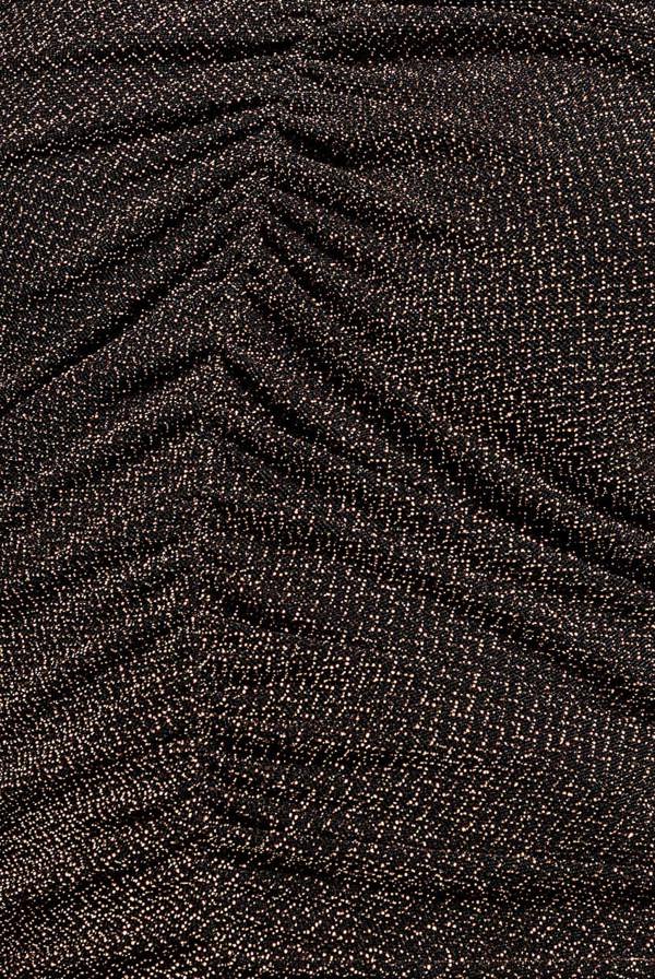 Halter Neck Front Gathered Backless Glitter Maxi Dress - Gold DR5230
