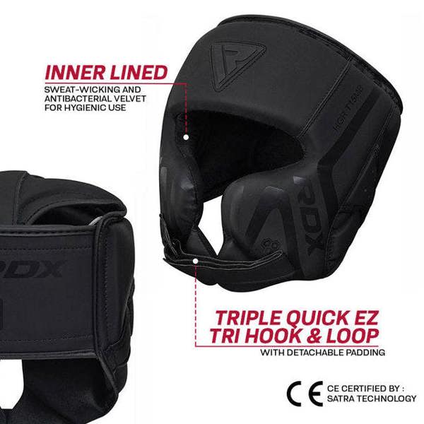 RDX Sports HEAD GUARD T15 MATTE BLACK