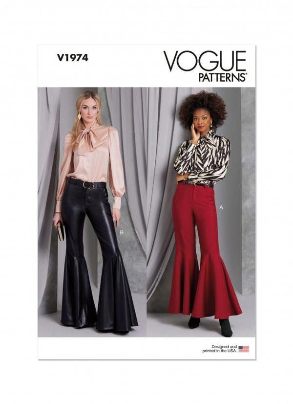 Vogue Sewing Pattern 1974, Trousers for Women, H5 (6-8-10-12-14) - Intermediate
