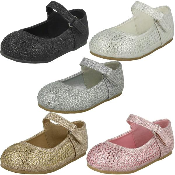 Savannah Girls Savannah Flat Diamante Shoes