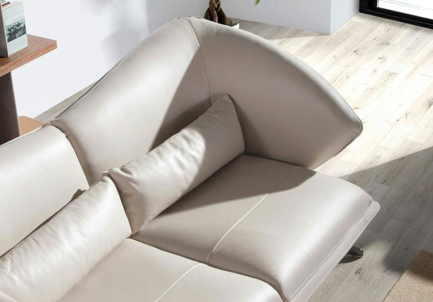 Angel Cerdá Taupe grey leather sofa 6145/6146