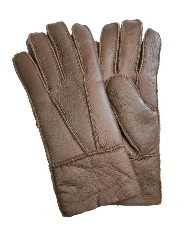 Infinity Leather Unisex Sheepskin Leather Gloves with Roll Up/Down Cuff
