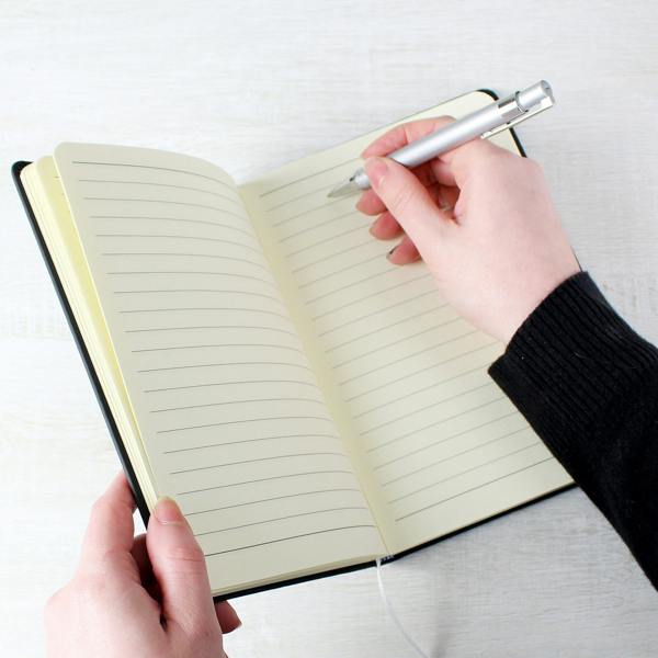 Personalised Starry Hardback Notebook - alternative angle