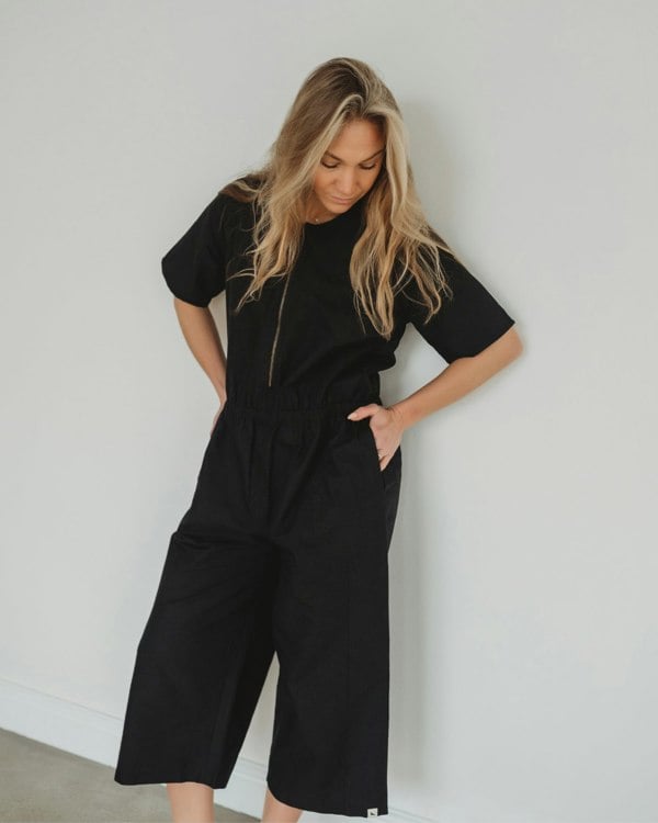 Ethel Black Jumpsuit with zip at the front - image 1