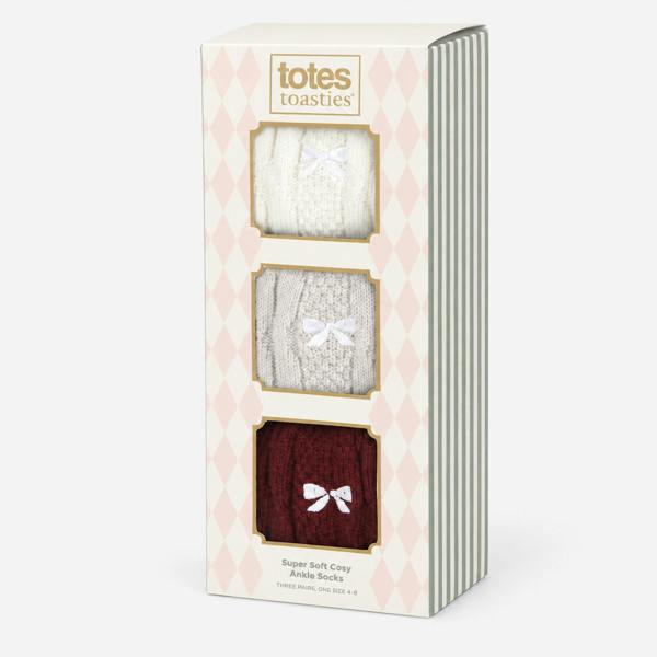 Totes SUPERSOFT ANKLE SOCKS WITH EMBROIDERY Crew Socks Socks   in  Multicoloured
