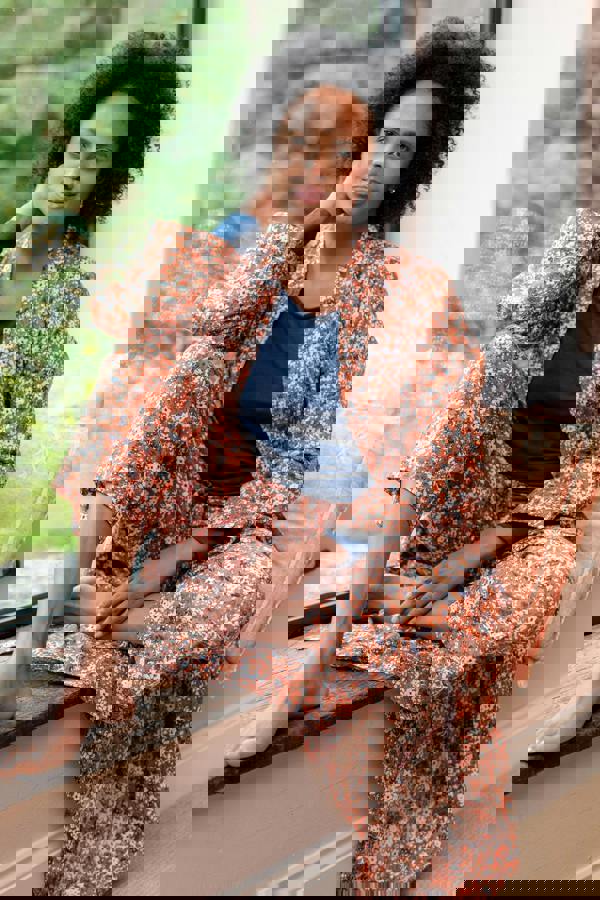 Lily & Me Day Break Cotton Dressing Gown Ginger