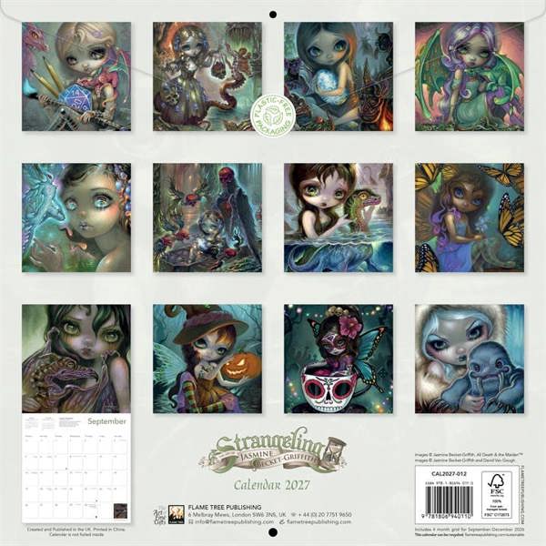 Jasmine Beckett Griffith, Strangeling Calendar 2027, Wall Calendars, Month To View, Art, Gift