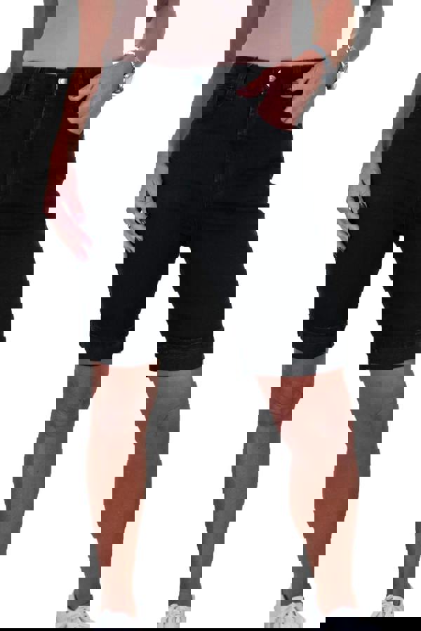 Paulo Due Women's Everyday Stretch Denim Knee Shorts