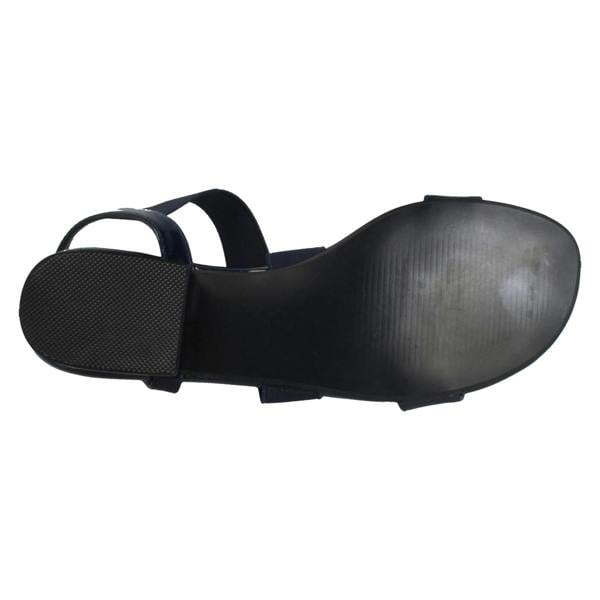 Spot On Ladies Spot On Slip On Cross Strap Low Heel Smart Sandals F12082