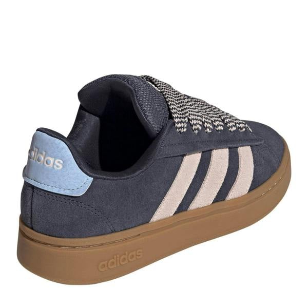 Adidas Womens/Ladies Grand Court Alpha Leather Cloudfoam Trainers - Navy/Pink/Gum - 