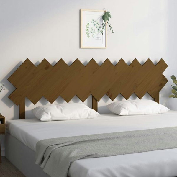 Berkfield Bed Headboard Honey Brown 196x3x80.5 cm Solid Wood Pine
