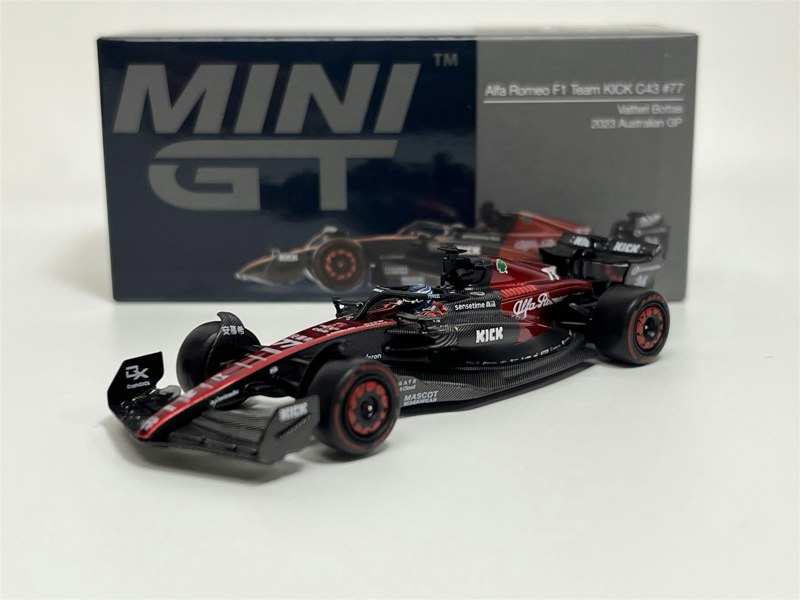 Mini GT Alfa Romeo F1 Team Kick C43 #77 2023 Australian GP Valtteri Bottas 1:64 Mini GT MGT00729L