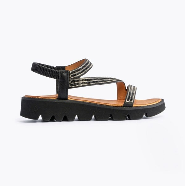 Heavenly Feet FRESCO Womens Sandals Black