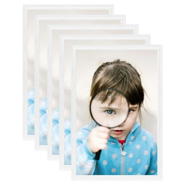 Berkfield Photo Frames Collage 5pcs for Table White 21x29.7cm MDF