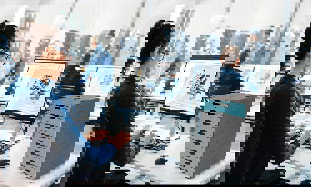 Durable IDEALBOX ECO 7 Drawer Recycled Plastic File Storage Organiser | Red