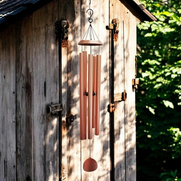 EDH Door Hardware Concerto Musical Wind Chime – 40" Rose Gold (101cm x 18cm x 18cm) | Extra-Large Deep-Tone Metal Wind Chime