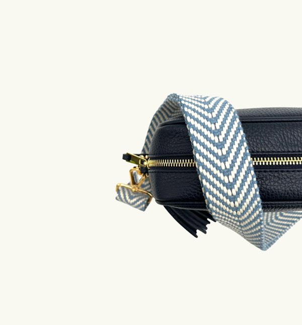 Apatchy Denim Blue Chevron Strap