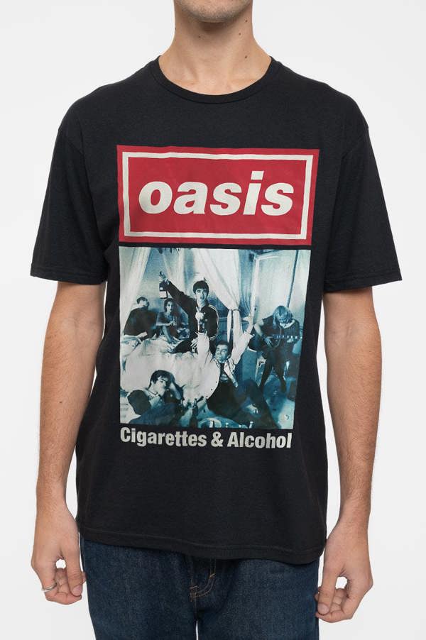 Oasis Cigarettes and Alcohol Single Cover T Shirt