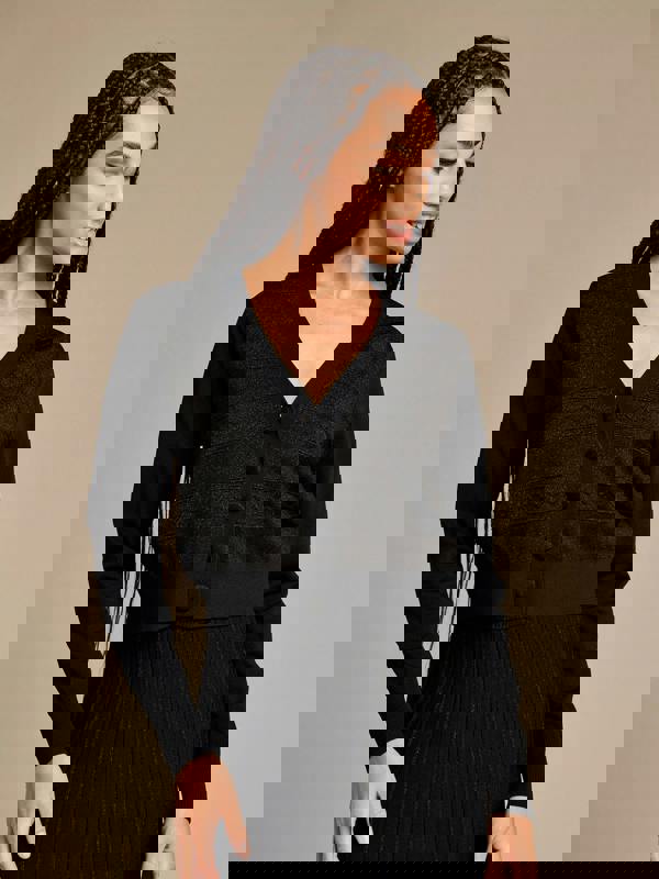 GWD Phyllis Sparkle Button Though Knitted Cardigan