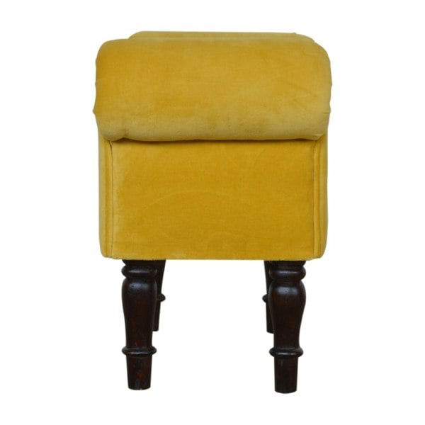 Artisan Furniture Mini Mustard Velvet Bench