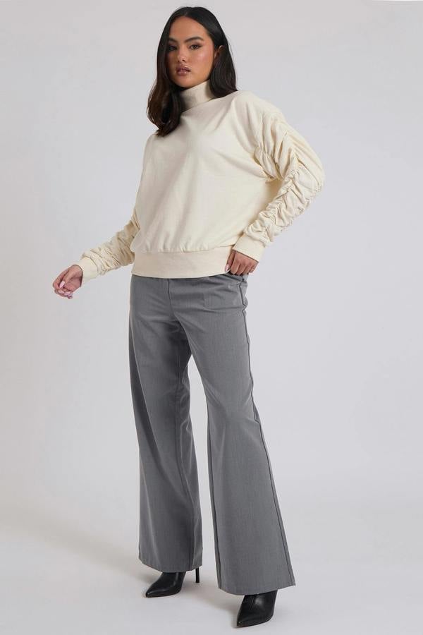 Urban Bliss Mackenzie Ruche Sleeve Sweat