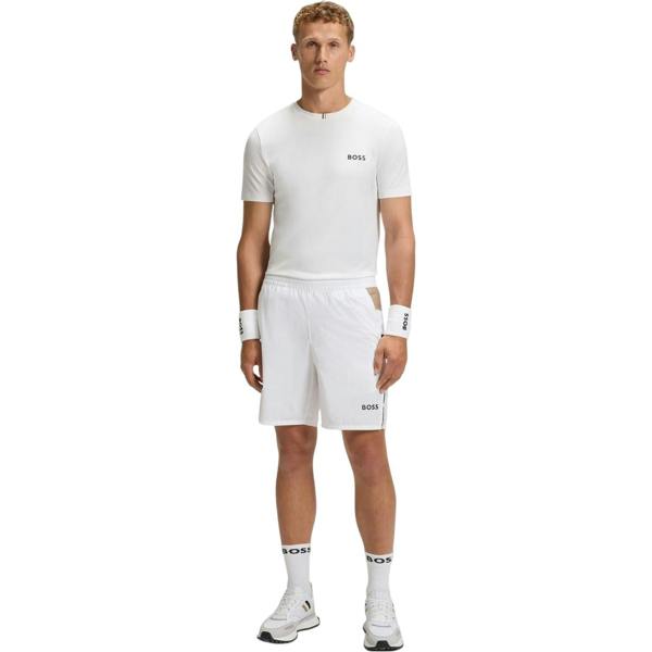 Boss Mens Toc Stripe Pique Slim T-Shirt - White - 