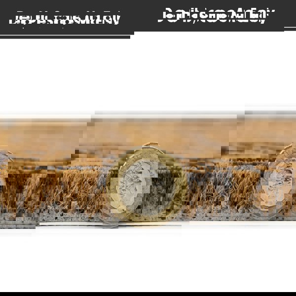 JVL Eco-Friendly Latex Backed Coir Entrance Doormat, 45x75cm - Tiles