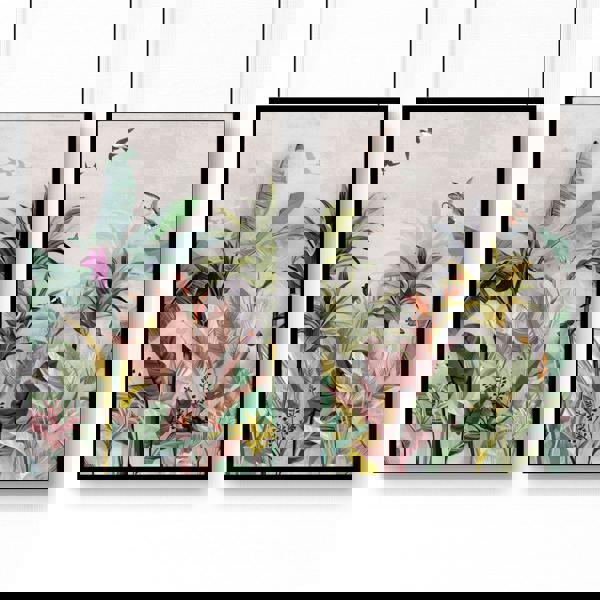 Living room wall pictures | Set of 2 Asian wall art prints