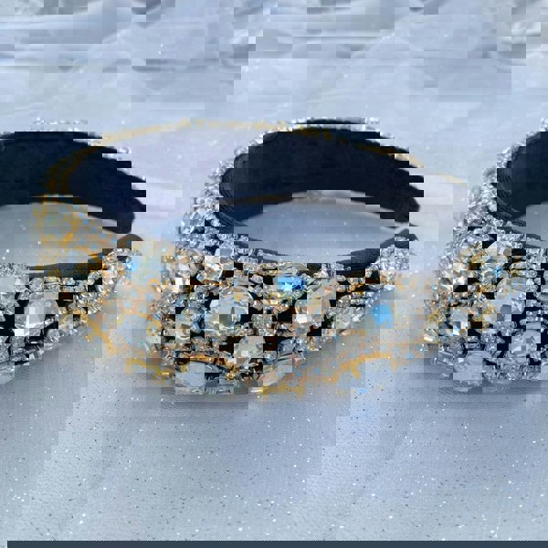 sparkly headband black crystal gold
