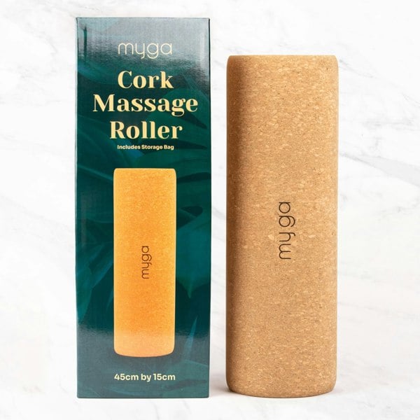 Myga Natural Cork Fascia Massage Roller Available in 10 x 30cm and 15 x 45cm