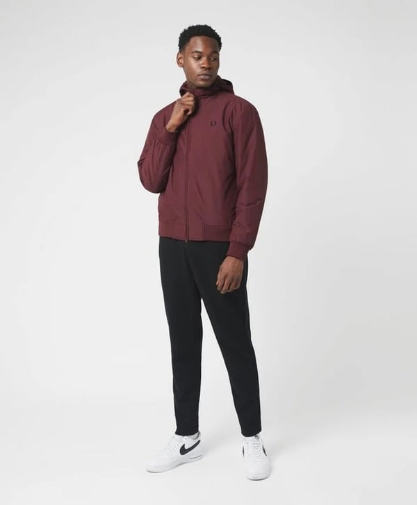 Fred Perry Oxblood Hooded Brentham Jacket - Burgundy