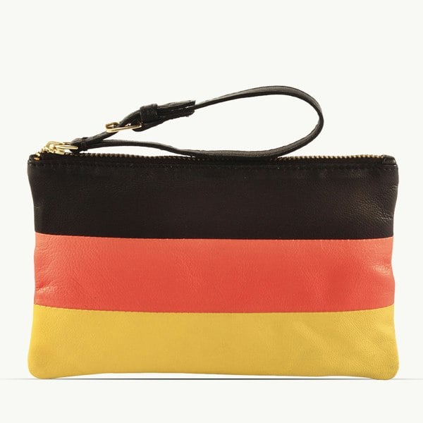 Assots London 'GERMAN' Country Flag Designer Leather Wristlet