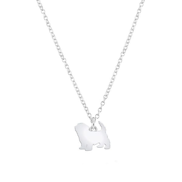 Mylee London Havanese Silhouette Silver Necklace - Personalised