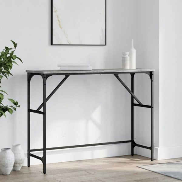 Berkfield Console Table Grey Sonoma 100x32x75 cm Engineered Wood