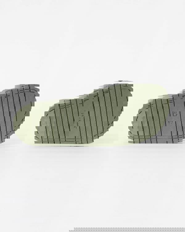 BOSS Orange Aryeh Mens Italian-Made Slides With Large Logo Detail - Open Green 351