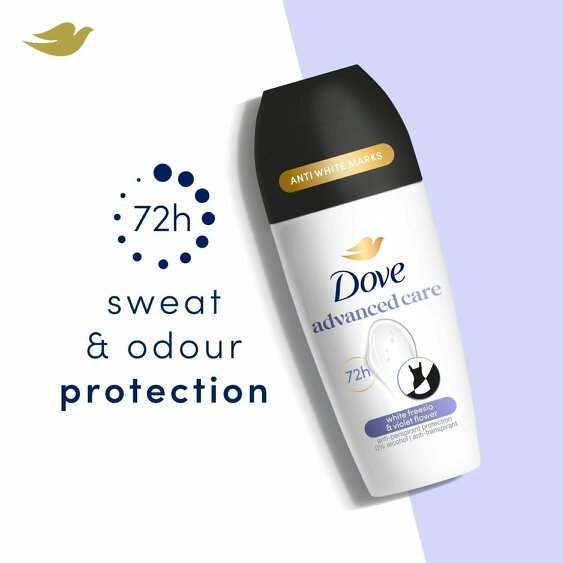 Dove Invisible Dry Roll On Anti-Perspirant Long Lasting Fragrance 48H, 3x50ml