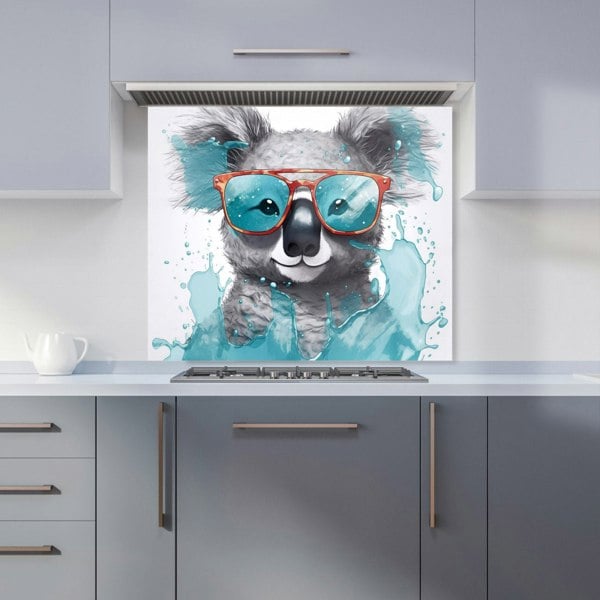 Warren Reed - Designer Splashart Koala In Glasses Kitchen Splashback